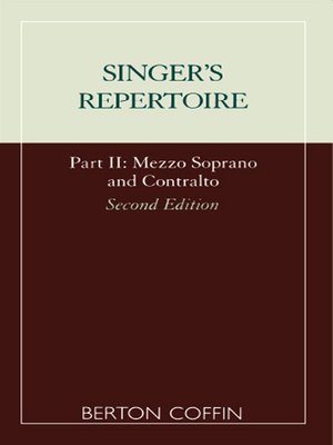 cover image of The Singer's Repertoire, Part II